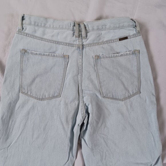 KanCan Jeans Light Wash Wide Leg Rigid Denim Highrise Button Fly Size 11 32x34 - Picture 5 of 12